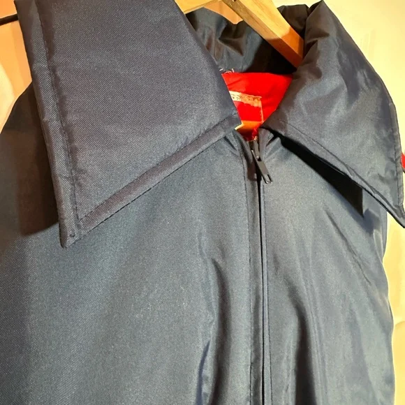 JCPenney VINTAGE Unisex LARGE Patriotic Navy Red Snowmobile Snow Suit EUC